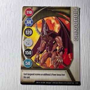 2008 BAKUGAN Battle Brawler "GARGONOID" Metal Gate Card 9/48 BA141-GA